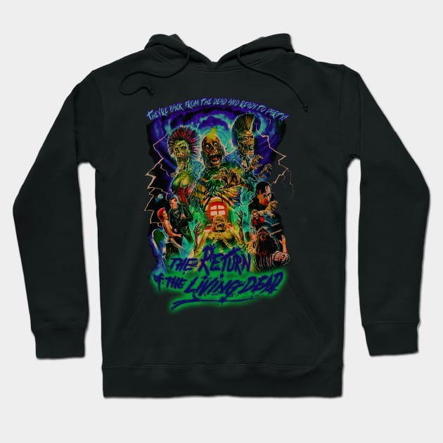 The Return Of The Living Dead, Vintage Horror. (Version 2) Hoodie by The Dark Vestiary